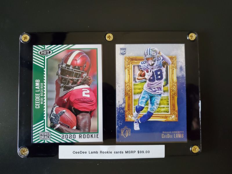 Photo 1 of 2 CEE DEE LAMB ROOKIE CARDS!!!
THE COWBOYS PLAYER AT HIS BEST!!
MSRP=$99.00