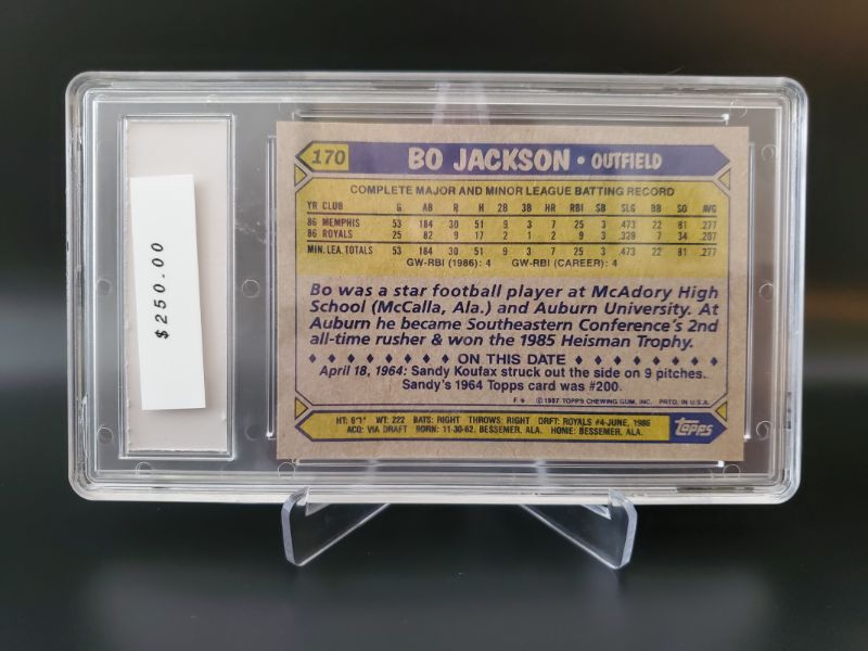 Photo 2 of 1987 TOPPS BO JACKSON ROOKIE CARD!!
THIS CARD IS IMMACULATE!!
250 RV