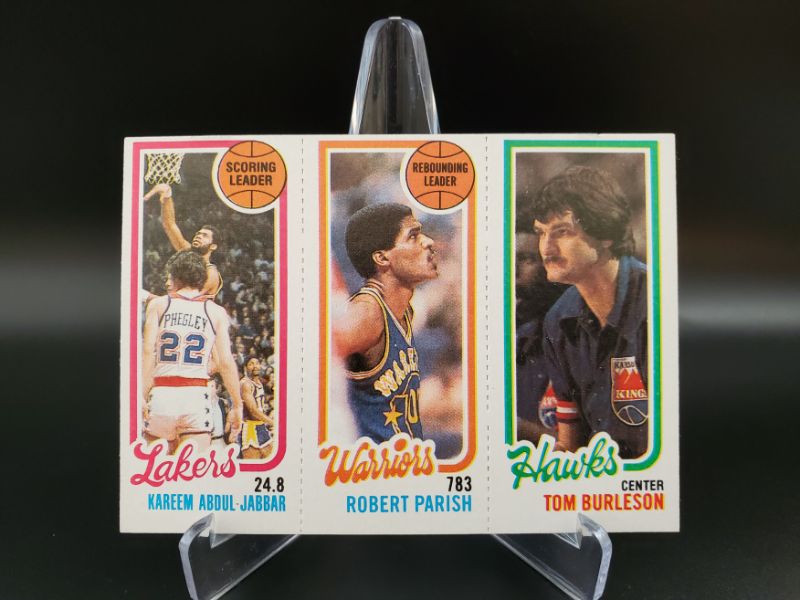 Photo 1 of 1980 BASKETBALL KAREEM ABDUL JABBAR/ROBERT PARRISH!! CARD
THIS IS A SHARP CARD!! THEY GO FOR OVER 400 MINT!!