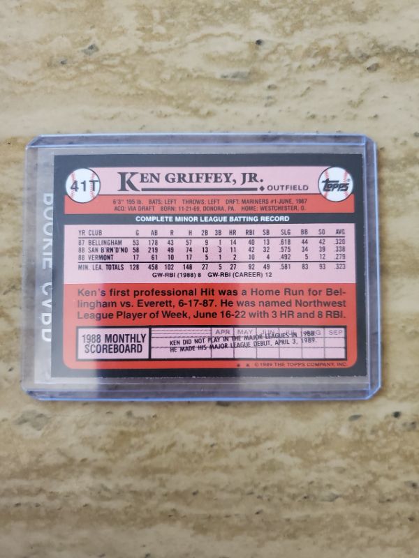 Photo 2 of 1989 TOPPS TRADED KEN GRIFFEY JR ROOKIE!!
THIS IS ABSOLUTELY THE NICEST UNGRADED ONE I'VE SEEN!!