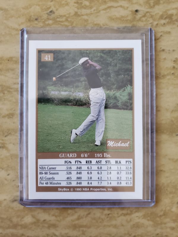 Photo 2 of 1990 MICHAEL JORDAN SKYBOX CARD WITH MJ GOLFING!!
WHAT A SHARP AND CENTERED CARD