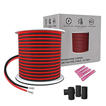 Photo 1 of AOTOINK 18 Gauge Electrical Wire, 65.6ft Extension Cable 18 AWG ga Stranded Tinned Copper Electric Wire 2 Cord 20M for Led Strips Single Color 3528 5050,12 LEDs Tube/Bulb/Ribbon Lamp Tape/Lighting
