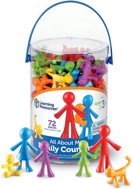 Photo 1 of Learning Resources All About Me Family Counters, Assorted Colors and Shapes, Set of 72, Ages 3+
