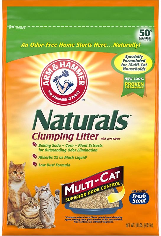 Photo 1 of ARM & HAMMER Naturals Cat Litter, Multi Cat, 18lb Bag
