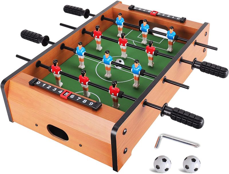 Photo 1 of WIN.MAX Mini Foosball Table (Upgrade) 20-Inch Table Top Football/Soccer Game Table for Kids Easy to Store
