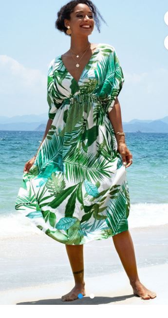 Photo 1 of Whitley Tropical V Neck Dress...SMALL...
