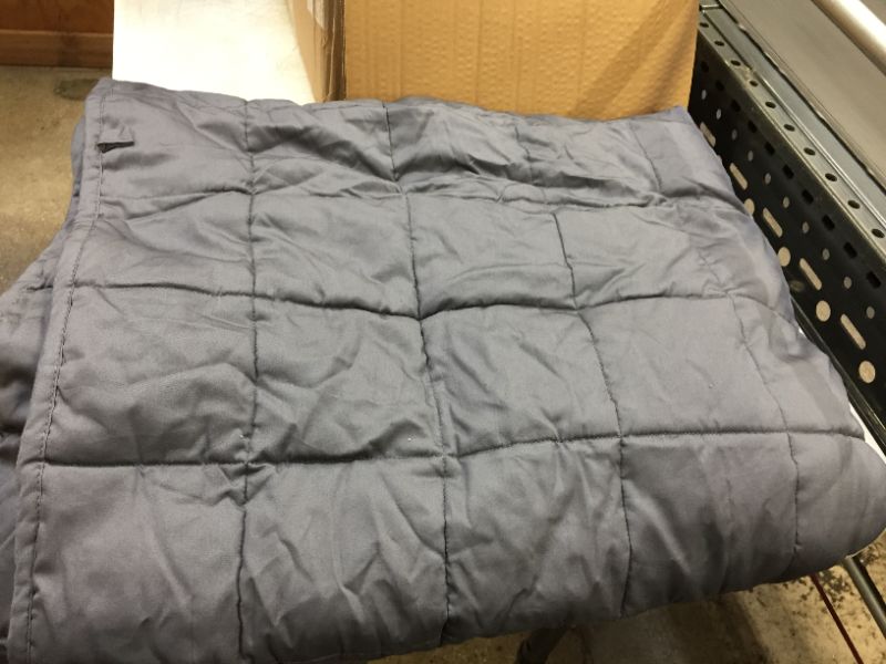 Photo 2 of YnM Weighted Blanket — Heavy 100% Oeko-Tex Certified Cotton Material with Premium Glass Beads (Dark Grey, 80''x87'' 30lbs), Two Persons(140~240lb) Sharing Use on Queen/King Bed | A Duvet Included