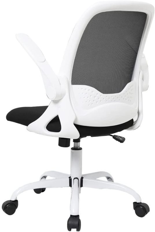 Photo 1 of Sytas Office Chair Ergonomic Desk Chair Computer Task Mesh Chair with Flip-up Arms Lumbar Support and Adjustable Height?White