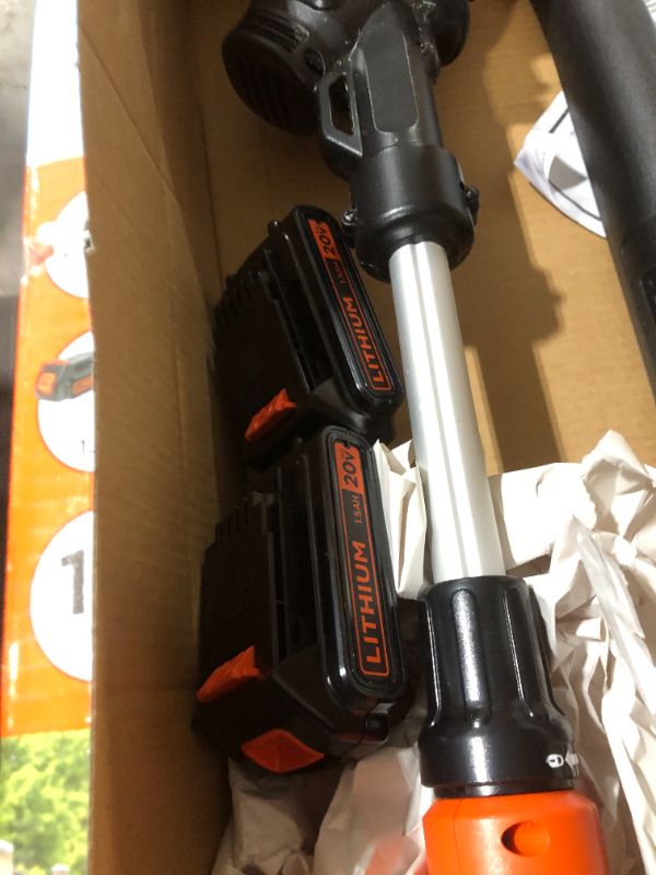 Photo 1 of BLACK+DECKER 20V MAX* String Trimmer / Edger and Sweeper Combo Kit, 10-Inch (LCC222)