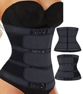 Photo 1 of Wuluwala Women's Waist Trainer Corset Trimmer 3 Belts Cincher Body Shaper Sports Girdle Weight Loss Shapewear, S