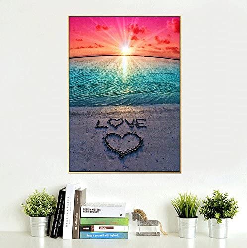 Photo 1 of 2Pack, Assorted Designs DIY 5D Diamond Painting Beach by Number Kits, Painting Cross Stitch Full Drill Crystal Rhinestone Embroidery Pictures Arts Craft for Home Wall Decor Gift
