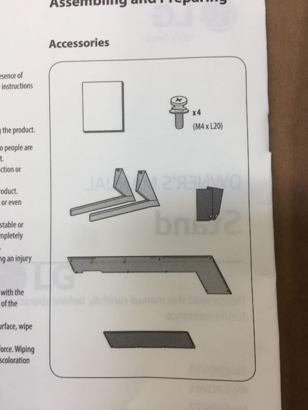 Photo 2 of LG GXDV77 GX OLED 77 inch TV Stand Mount