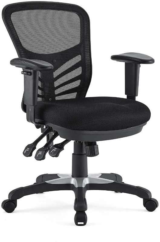 Photo 1 of Modway EEI-757-BLK Articulate Ergonomic Mesh Office Chair in Black