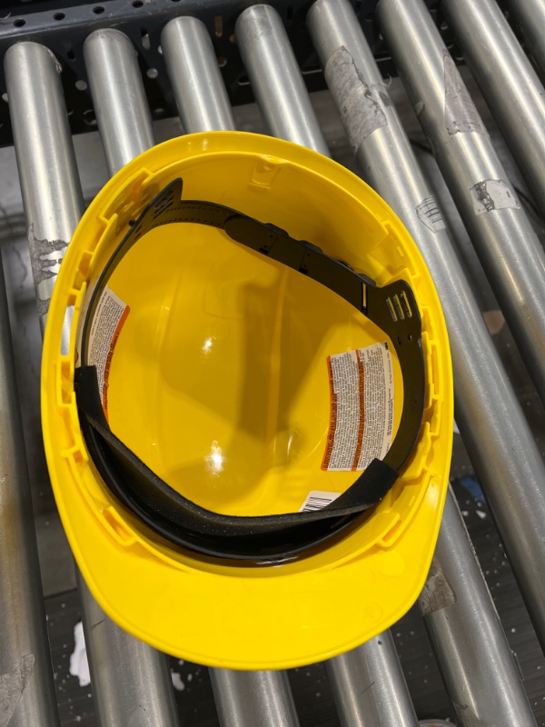 Photo 2 of 3M Yellow Non-Vented Hard Hat with Pinlock Adjustment