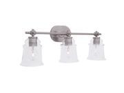 Photo 1 of Allen + Roth 3-Light Winsbrell Brushed Nickel Standard Bathroom Vanity Light