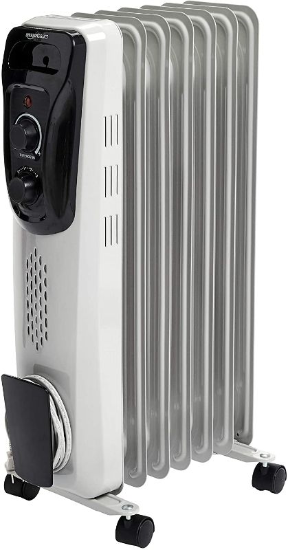 Photo 1 of Amazon Basics Indoor Portable Radiator Heater - White
