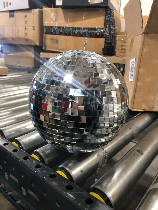 Photo 2 of 8" Mirror Disco Ball Great for a Party or Dj Light Effect Christmas