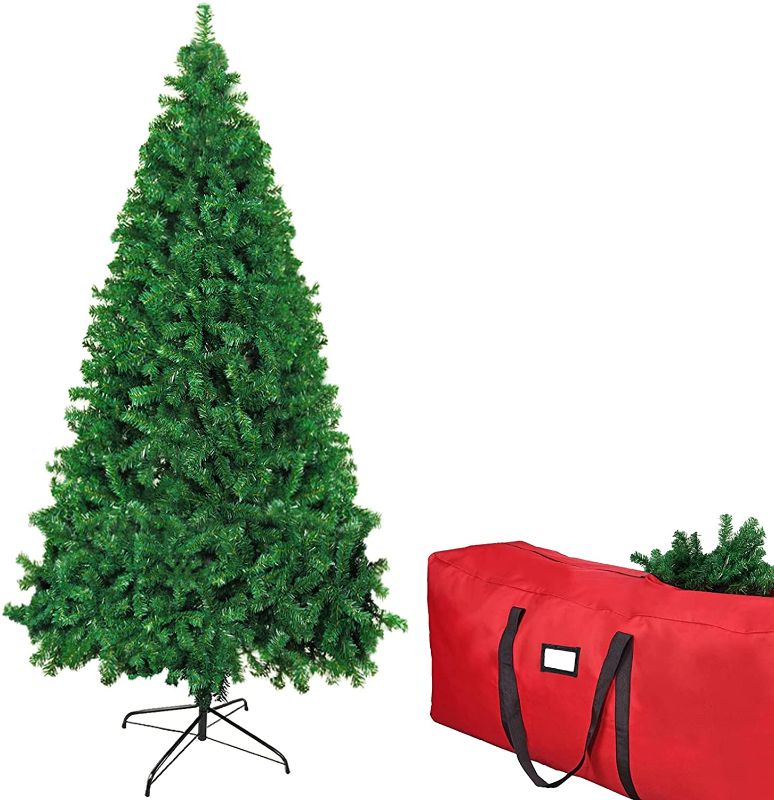 Photo 1 of 6ft Artificial Christmas Trees Xmas Premium Spruce North Valley Holiday Green Hinged Pine Tree for Home Office Indoor Decoration arbol de Navidad w/ 680 Branch Tips Easy Assembly, Foldable Base Stand
