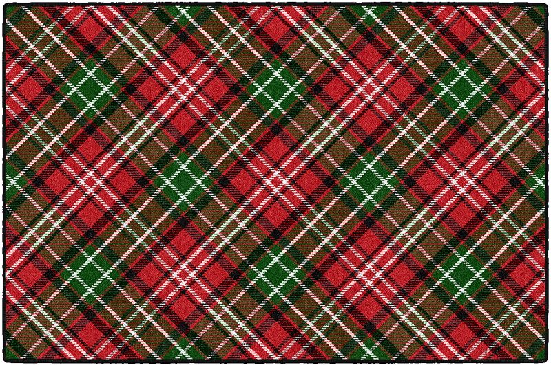 Photo 1 of Brumlow Mills Christmas Plaid Washable Festive Print Indoor/Outdoor Holiday Area Rug for Living or Dining Room, Bedroom Carpet and Kitchen Rug, 40" x 60", Multicolor
