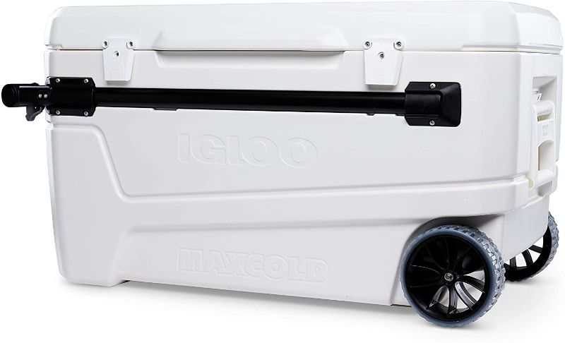 Photo 1 of Igloo 110 Qt Glide Pro Portable Large Ice Chest Wheeled Cooler
