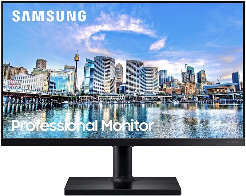 Photo 1 of Samsung FT45 Series 24-Inch FHD 1080p Computer Monitor, 75Hz, IPS Panel, HDMI, USB Hub, Height Adjustable Stand, (LF24T452FQNXGO)
