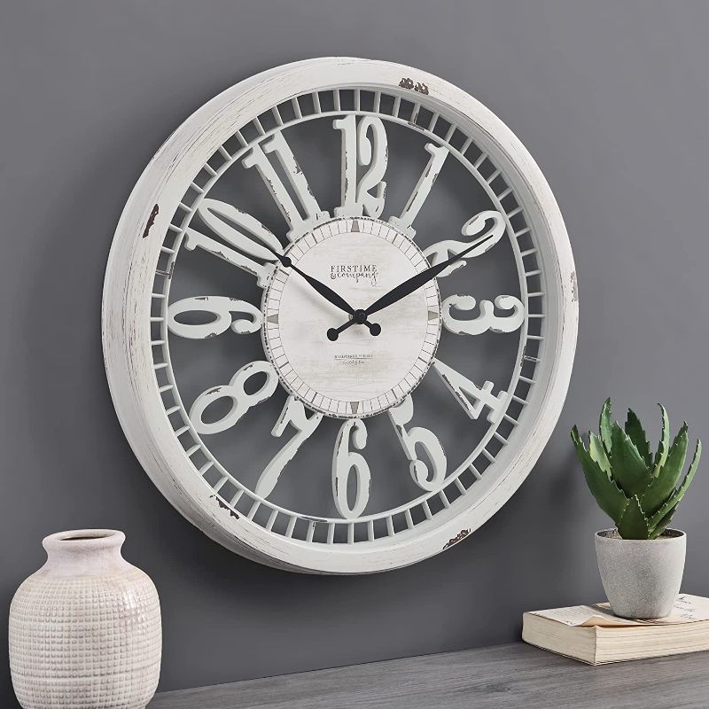 Photo 1 of FirsTime & Co. Whitney Wall Clock, 20", Antique Cream
