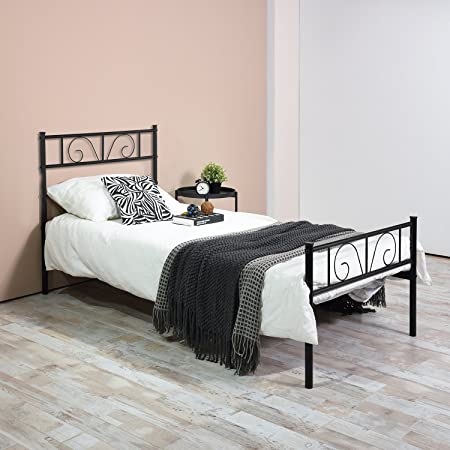 Photo 1 of Cheerwing Twin Size Metal Bed Frame Furniture Bedroom Platform Headboards
