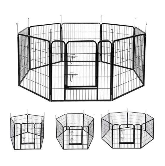 Photo 1 of Vivohome Heavy Duty Foldable Metal Indoor Outdoor Exercise Pet Fence Barrier Playpen Kennel For Dogs Cats