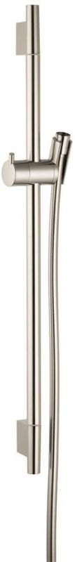 Photo 1 of 
hansgrohe Wallbar S, 24" Minimalist 4-inch Modern Spray Easy Height Adjust Wallbar in Brushed Nickel, 28632820
