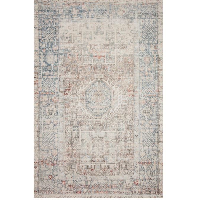 Photo 1 of Chris Loves Julia x Loloi Jules 5' x 7'6" Natural and Ocean Area Rug