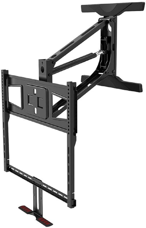 Photo 1 of Monoprice Above Fireplace Height Adjustable Swivel TV Pull Down Mantel Wall Mount for LCD LED Plasma Screen Displays 40 Inch to 63 Inch, Maximum weight 70lbs