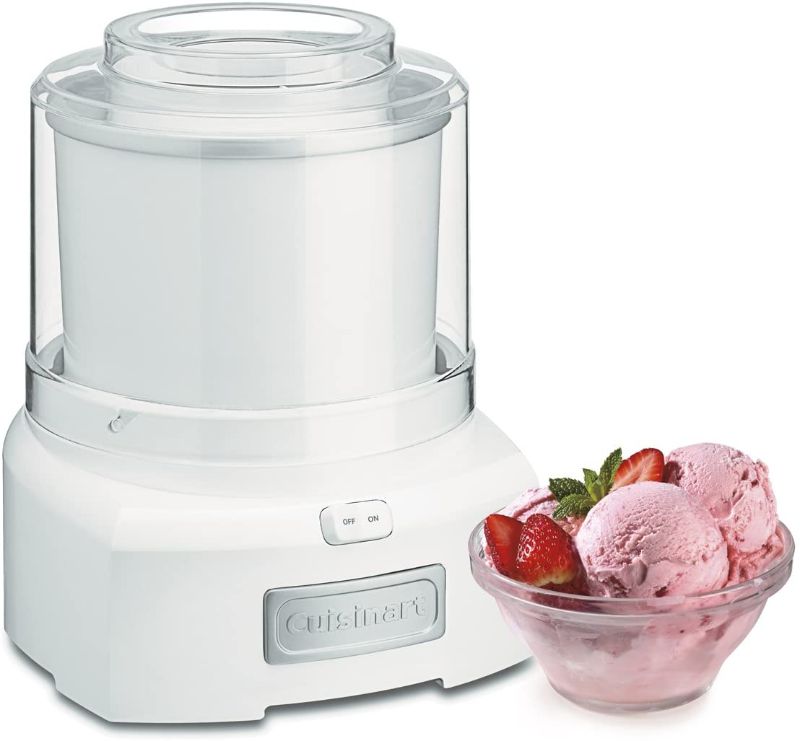 Photo 1 of Cuisinart 1.5 Quart Frozen Yogurt ICE-21P1 Ice Cream Maker, Qt, White