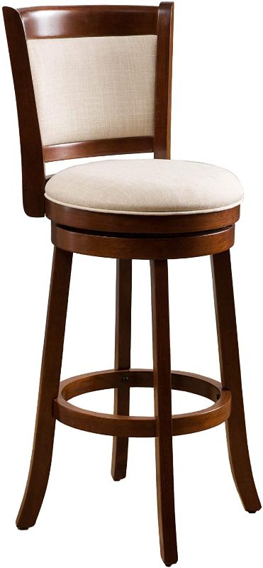 Photo 1 of Christopher Knight Home 296632 Mallik Fabric Swivel Armless Barstool, Beige