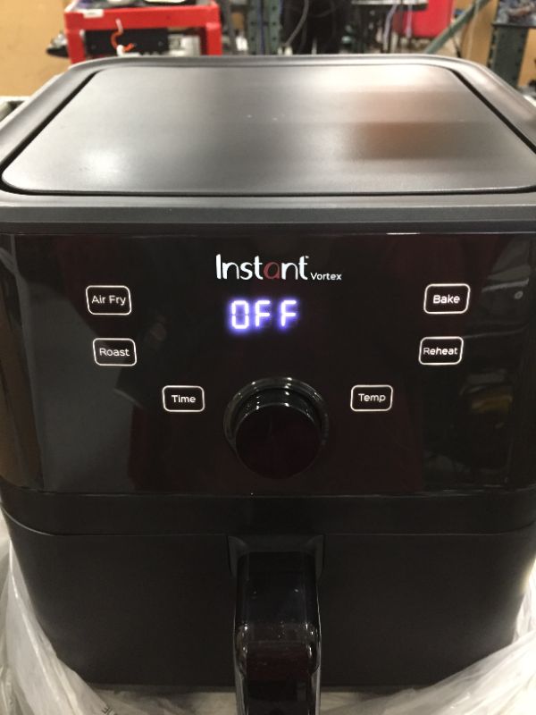 Photo 2 of Instant Vortex 4-in-1 Basket Air Fryer with 4 Customizable One-Touch Cooking Programs, Digital Touchscreen, Large Non-Stick Fryer Basket, and 5.7 Quar