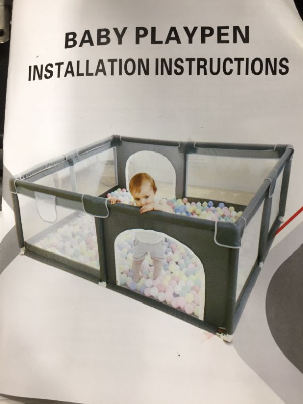 Photo 1 of Baby Playpen,, Sturdy Safety Playpen for Babies and Toddlers, 
