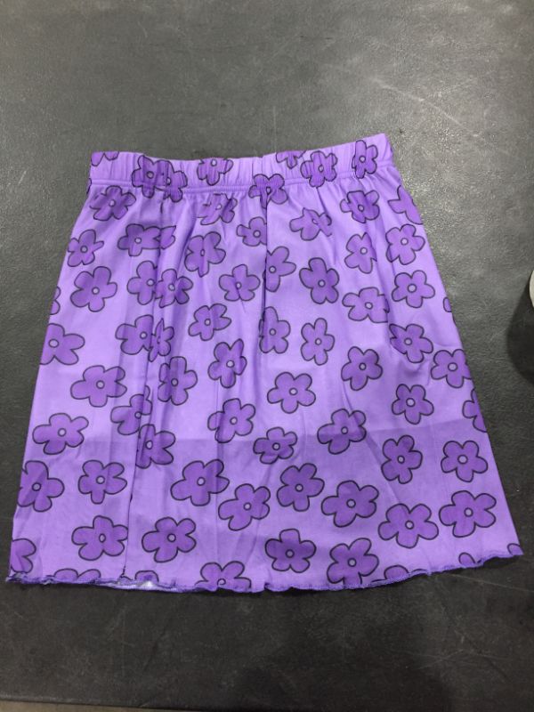 Photo 1 of girls floral purple skirt size S