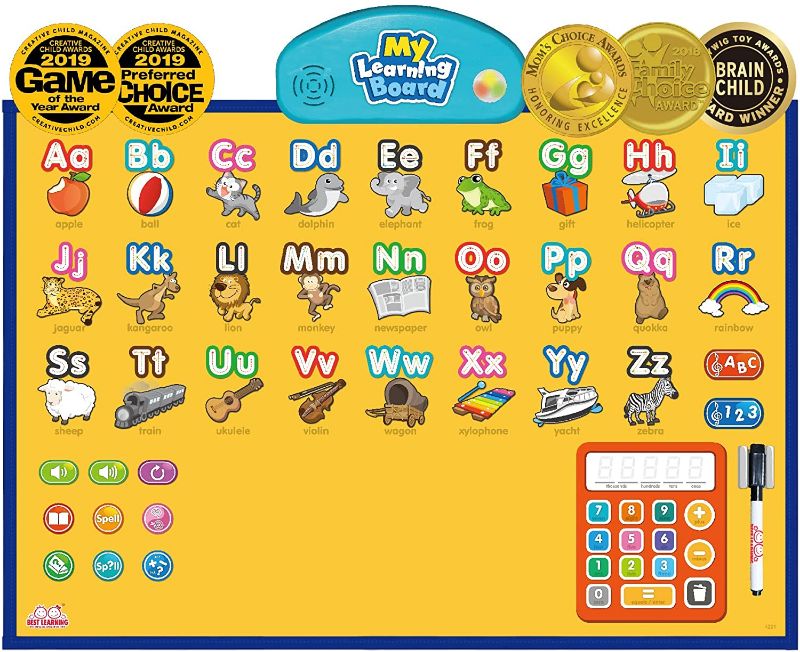 Photo 1 of BEST LEARNING i-Poster My Learning Board - Interactive Talking Alphabet Wall Chart, Learn ABC, 123s & Music Poster Toy for Toddlers & Kids at Daycare, Preschool, Kindergarten for Boys & Girls of Ages 3 to 6 Years
