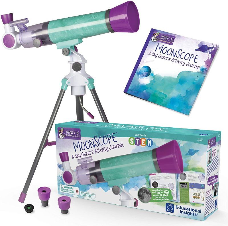 Photo 1 of Educational Insights Nancy B's Science Club MoonScope Kids Telescope, STEM Toy, Gift for Boys & Girls, Ages 8+
