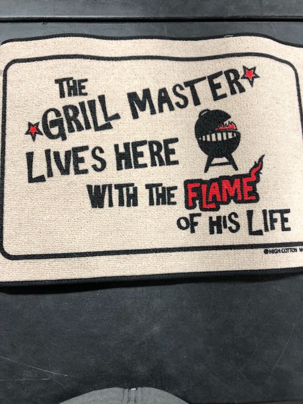 Photo 2 of High Cotton Welcome Doormat - The Grill Master Lives Here
