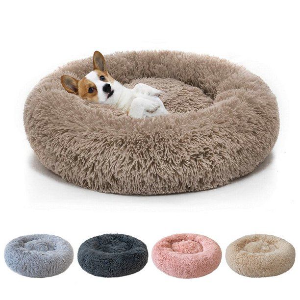 Photo 1 of Cat Dog Beds, Donut Plush Pet Bedding Winter Warm Sleeping Round Fluffy Soft Warm Calming Bed Sleeping Kennel Nest
LARGE