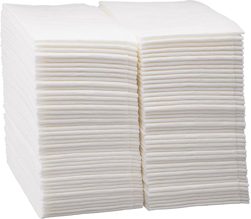 Photo 1 of 100 Count Luxury Linen Feel Disposable Guest Hand Towels in Bulk, Soft & Absorbent Cloth Like Paper Napkin for Bathroom, Kitchen, Weddings, Parties, Dinners or Events, White by eDayDeal
