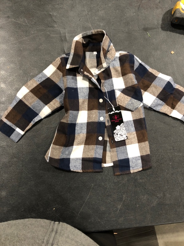 Photo 1 of Shangaige flannel shirt TODDLER BOYS
SIZE 90
