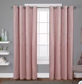 Photo 1 of Exclusive Home Velvet Heavyweight Grommet Top Window Curtain Panel Pair
54X84