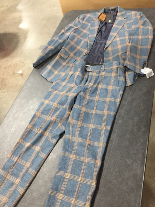 Photo 1 of Men's Three Piece Plaid Suit - Size 30