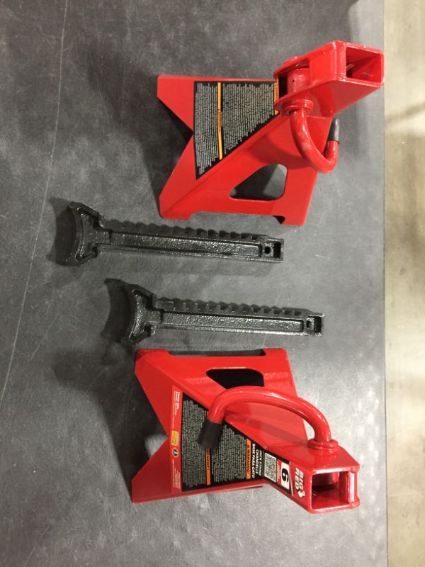 Photo 2 of BIG RED T46202 Torin Steel Jack Stands: 6 Ton (12,000 lb) Capacity, Red, 1 Pair