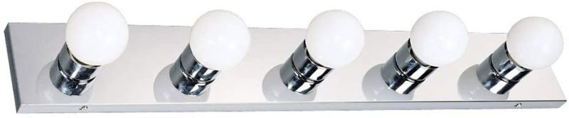 Photo 1 of Design House 509653 5 Light Vanity Light, Polished Chrome, 30"