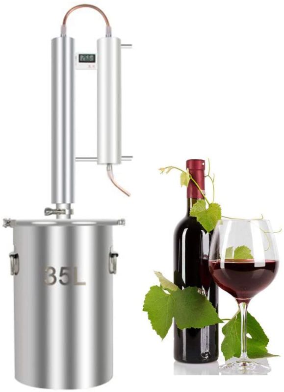 Photo 1 of 35L/9.25gal Alcohol Distiller Wine Making Starter Tools 304 Stainless Ethanol Distiller Home Wine Maker Brew Kit Boiler(Delivery 2-5 days)