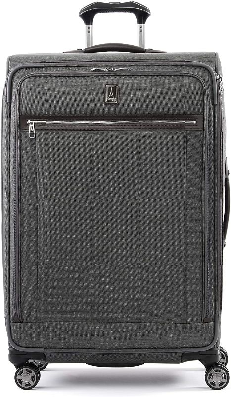 Photo 1 of Travelpro Platinum Elite Softside Expandable Spinner Wheel Luggage, Vintage Grey, Checked-Large 29-Inch