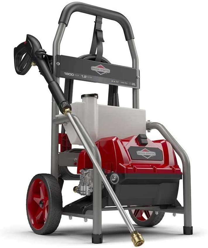 Photo 1 of Briggs & Stratton 20680 Electric Pressure Washer, 1800 PSI, 1.2 GPM, Red/Gray/Titanium