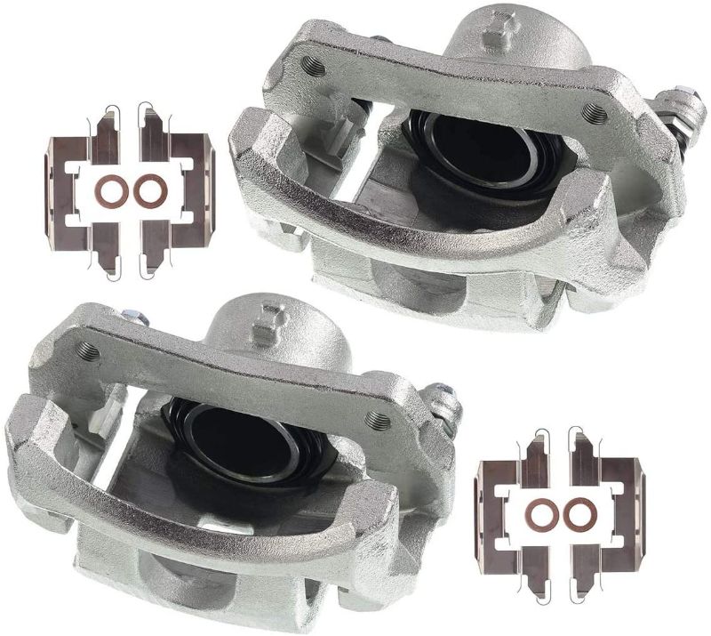 Photo 1 of A-Premium Brake Caliper Assembly with Bracket Compatible with Ford Fiesta 2011-2019 Front Driver and Passenger Side 2-PC Set
